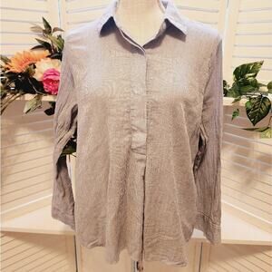 ELIZABETH & JAMES BLUE STRIPE BUTTON DOWN SIZE MED